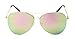Tantino Classic Teardrop Aviator Mirror Lens Sunglasses (Pink, UV400)