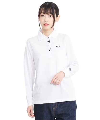 FILA フィラ 長袖ポロシャツ レディース FL2028 Mサイズ ホワイト