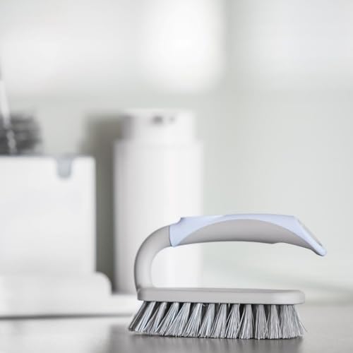 York Bacteria Stop Antibacterial Ergonomic Cleaning Brush with Zinc Non-Slip Handle for Seals and Difficult Surfaces Hygiene Bathroom 8 x 16 x 11 cm