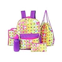 Emojination 5 Piece Backpack School Accessories Set (Ombre)