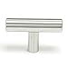 Probrico Stainless Steel Modern Cabinet Drawer Handle Pulls Kitchen Cupboard T Bar Knobs and Pull Handles Brushed Nickel - Single Hole - 15Pack
