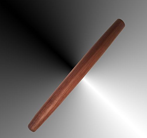 Black Walnut French Rolling Pin Tapered For Baking. Handmade From Solid Wood, Non-stick, Eco-friendly. Made in the USA by Pacific Wood. 18 X 1.75 Inches.