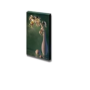 Canvas Prints Wall Art - Still Life with Orchid in a White Vase - 18" x 12"