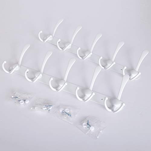 WEBI Coat Rack Wall Mounted White Coat Hooks Wall Mounted,Coat Hanger Wall,Hook Rack,Wall Coat