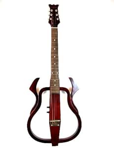 Sojing 010 Silent Guitarra Eléctro- Acústica - Rojo : Amazon ...