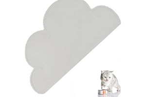 AHWHG Cat Food Mat,Cat Feeding Mat,Anti-Slip Waterproof Food Mat for Small Medium Large Cat