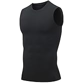 Smatstyle Men's Tank Top Compression Shirts Athletic Workout Sleeveless Shirts Fit Slimming Body Shaper Vests Shapewear