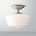 Regency Hill Floating Rustic Farmhouse Ceiling Light Semi Flush-Mount Fixture 12