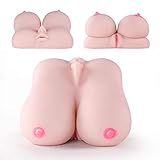 SHEQU Pussy Oral Male Masturbator with Big Breasts and Vagina, 3-in-1 Realistic Silicone Virgin Vagina Deep Throat Blow Job Stroker Sex Doll Male Masturbation Bachelorette Party Gift 7.04 Pound (Grey)