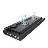 Xbox One S Vertical Stand with Cooling Fan, ELM Game Vertical Stand for Xbox One S with 3 USB Ports