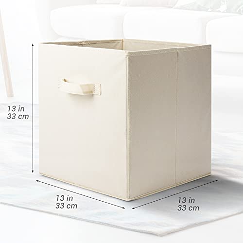NesTidy 13x13x13 Storage Cubes Bins 6 Pack, Collapsible Fabric Storage