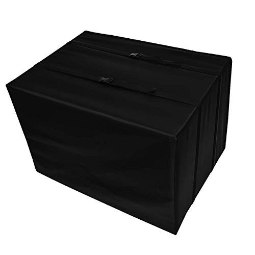 Quable Window Air Conditioner Cover, Sturdy AC Window Unit Covers,Bottom Covered, Small/Medium/Large. (Black, 27.5" W x 19.5" H x 23" D)