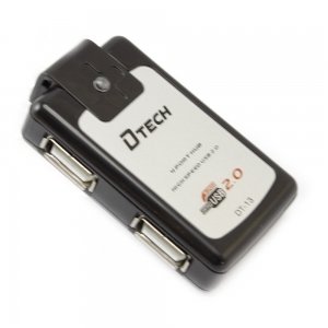 Dtech DT-13 Hi-speed USB 2.0 4 Port Hub Black-gray