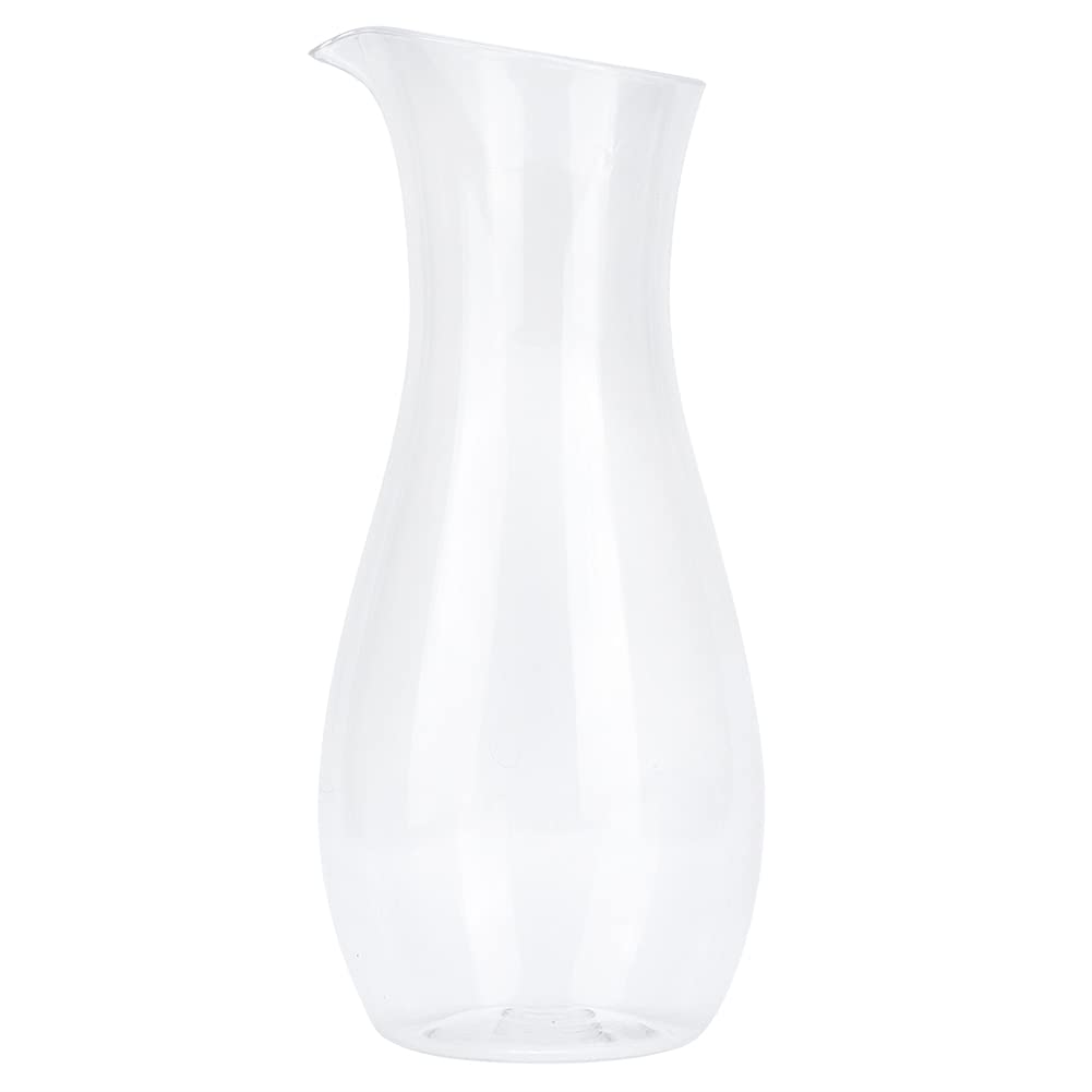 Plastic Carafe Water Pitcher Juice Pitcher Clear Beverage Carafe, Water Carafe Beverage Jug for Homemade Iced Tea and Juice, Narrow Neck for Iced Tea, Powdered Juice, Cold Brew, Lemonade(1100cc)