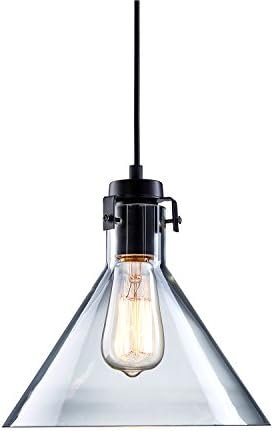 LES® YOBO Lighting Vintage Loft Lamp Clear Funnel Glass Shade Dinning Room Hanging Pendant Light