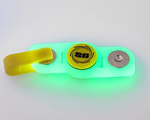Spin Gadget fidget spinner toy with quick disconnect keychain perfect EDC for ADD ADHD anxiety fidgeting focus and addiction aka fidget gadget or fidget gidget MADE IN THE USA (Glow Neon Yellow)