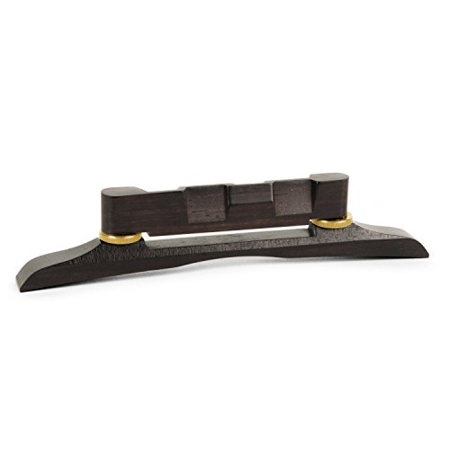 Golden Age Adjustable Archtop Mandolin Bridge, With gold posts and thumbwheels