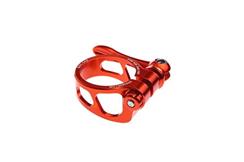 MOWA BSC Road Cyclocross CX Mountain Bicycle Mtb Bike Cycling Alloy Seatpost Quick Release QR Clamp 31.8 and 34.9 (Orange, 34.9mm)