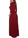 Leindr Maxi Dresses For Women Casual 3 4 Sleeve Round Neck Jersey Dress Pleated Plain Floor Length Long Maxi Tunic Dress With Pockets Red XXL 18 20
