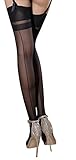 Rose Sakura ultra thin sheer thigh high rib top stockings 3 PAIRS pack by Jetsan (3 pairs black grey nude backseams)