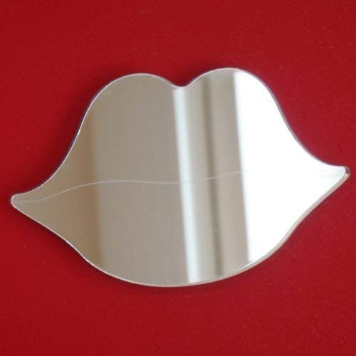 Lips Engraved Mirror 12cm x 10cm