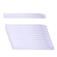 LIGONG 10 Pcs Blank Sashes Plain Sashes for Party Decoration, DIY Accessory, Homecoming, Wedding, 9.5cm x 78cm (White)