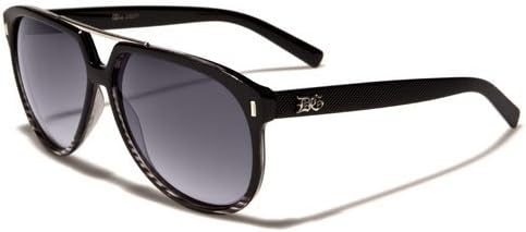 FASHION EYEWEAR WOMENS LADIES ROUND AVIATOR STYLISH SUNGLASSES DG67318 (BLACK-GREY FADE EYES)