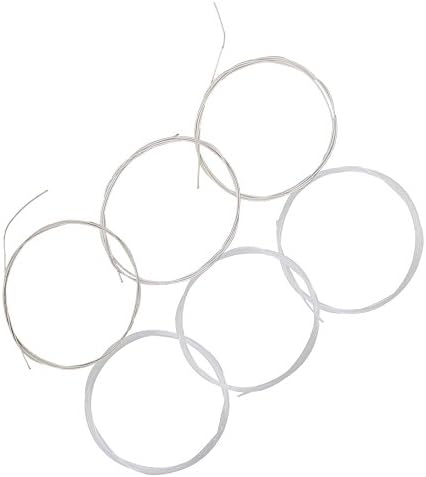 Yibuy Silver Nylon Classical Guitar Strings Set Guitar Parts E B G D A E Set of 6