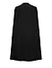 ASMAX HaoDuoYi Women Casual Open Front Cape Trench Duster Coat Longline Blazer(M,Black)