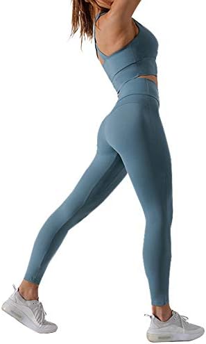 営業 女性用スポーツウェアヨガウェアセットスポーツブラ ハイウエストレギンス隠しウエストポケット2点セットピラティスジムウェアセット スポーツ