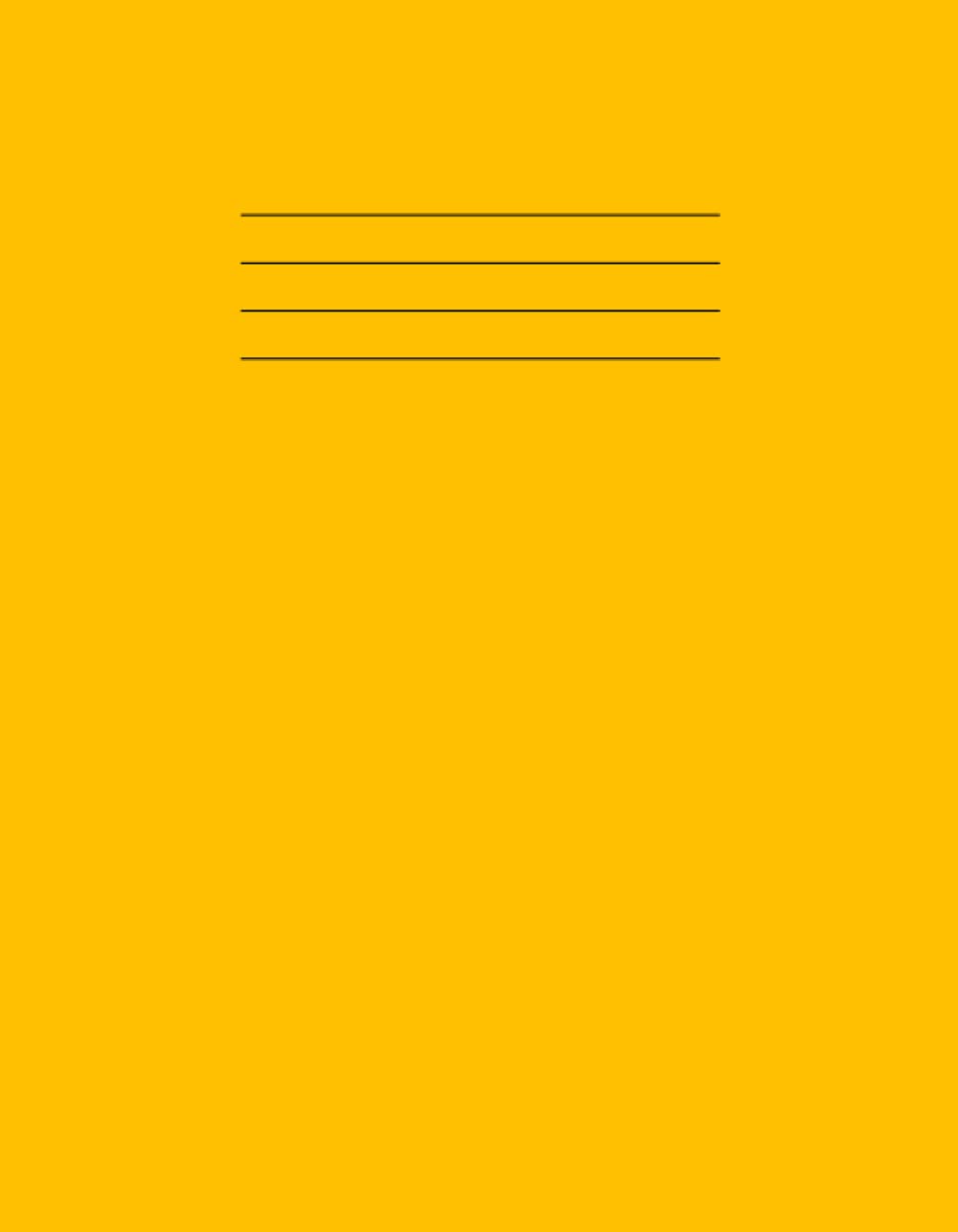 Exercise Book: 10 mm Squares With Alternate Page Plain 80 Pages 9 x 7 (229 x 178 mm) – Yellow Cover