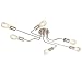 VINLUZ 6 Lights Semi Flush Mount Ceiling Light Modern Metal Art Sputnik Chandelier Lighting Brushed Nickel Industrial Vintage Kitchen Light Fixtures for Dining Room Kitchen Room Bed Room