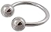 14g 1/2 Inch Surgical Steel Horseshoe Circular Barbell Body Piercing Ring