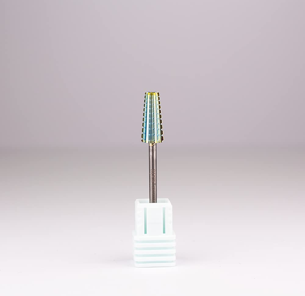 New* Apex® Professional 5 in 1 Tungsten Carbide Electric Nail Drill Bit 3/32 inch, 2.35mm Shank for Gels, Acrylics, Nail Art, Manicure, Pedicure, Salon Professional Nails (Extra Coarse)