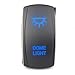 Blue Dome Light Rocker Switch, ISSYZONE IP66 ON-Off Rocker Switch Compatible with UTV Polaris RZR Arctic Cat Wildcat Kawasaki