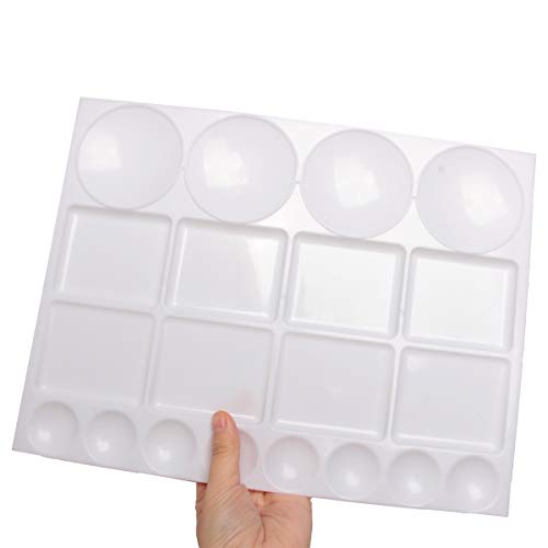 proturbo 2 Packs 20 Well Plastic Palette Paint Tray Palettes for Oil