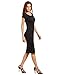 MakeMeChic Women's Cap Sleeve Classy Solid Pencil Dress