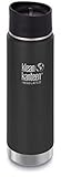 Klean Kanteen Wide Mouth Insulated Stainless Steel Bottle with Leakproof Cafe Cap 2.0