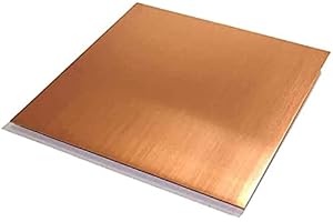 SHAPIRO METAL SUPPLY 110 Copper Sheet, Unpolished (Mill) Finish, ASTM B152, 0.021" Thickness, 12" Width, 12" Length