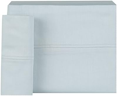 INDIGO FINE LINENS Hotel Collection 300 Thread Count 100% Cotton Sateen Sheet Set, California King Sky Blue