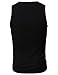 H2H Mens Unique Slim Fit Round neck Tank Top BLACK US M/Asia L (JPSK15)