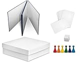 Blank Board Game and Pieces - Make Your Own Board Game with Blank Dice, Cards, Pawns, and Game Storage Box
