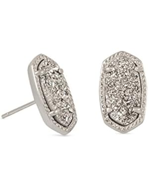 Signature Ellie Earrings in Rhodium Plated and Drusy