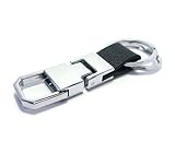 Small Loops Genuine Leather Clip on Belt Keyring Keychain Key Chain Ring Keyrings for Gentleman -- Coslife