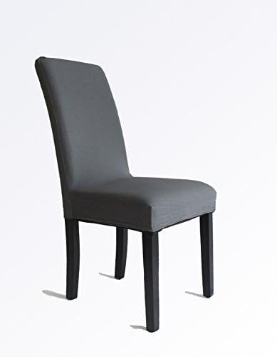 YOKAT Scuba Knit Fabric Chair Covers Hotel Party Stretch Chair Cap Dining Chair Slipcover (4, Gray Honeycomb)