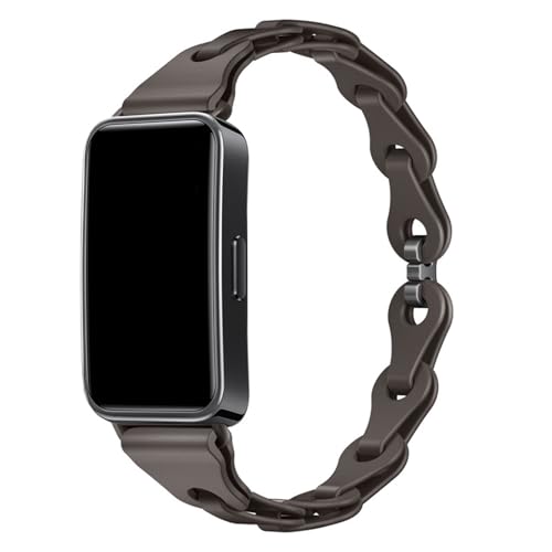 TENYELE Trendy Silicone Watch Straps Decorative Chain Link Designed Breathable Wristband For Band 8/9/10 Bracelets Repair Watch Band