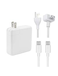 Mackertop 87W USB C Cargador Adaptador de Alimentación, PD Cargador de Pared Compatible con MacBook 15 pulgadas 2016, 2017, 2018, con USB C a USB C Cable de Carga + 6ft Cable Extensión