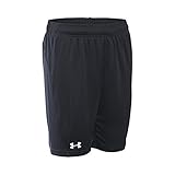 Under Armour Boys' Challenger Knit Shorts, Black/White, Youth Medium