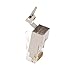 VCE 10 PCS Nickel Plated Shielded RJ45 Modular Plug for Cat6/Cat6A/Cat7 Cable STP Solid and Stranded Ethernet Wire - 50u Gold-Plated