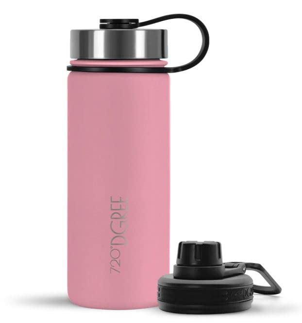 720°DGREE Vaccum Insulated Water Bottle “noLimit“ - 530ml - Leakproof, BPA-Free, Thermo Stainless Steel Flask - for Carbonated Drinks, Kids, Children, Sports, Gym, School, Travel, Outdoor +Sports-Cap — image 1